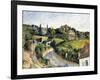 The Winding Road, C.1877-Paul Cézanne-Framed Giclee Print