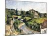 The Winding Road, C.1877-Paul Cézanne-Mounted Giclee Print