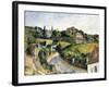 The Winding Road, C.1877-Paul Cézanne-Framed Giclee Print