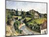 The Winding Road, C.1877-Paul Cézanne-Mounted Giclee Print
