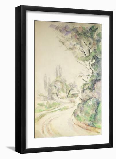 The Winding Road, c.1900-06-Paul Cézanne-Framed Premium Giclee Print