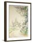 The Winding Road, c.1900-06-Paul Cézanne-Framed Giclee Print