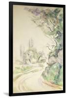 The Winding Road, c.1900-06-Paul Cézanne-Framed Giclee Print