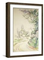 The Winding Road, c.1900-06-Paul Cézanne-Framed Giclee Print