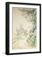 The Winding Road, c.1900-06-Paul Cézanne-Framed Giclee Print