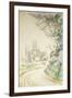 The Winding Road, c.1900-06-Paul Cézanne-Framed Giclee Print