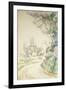 The Winding Road, c.1900-06-Paul Cézanne-Framed Giclee Print