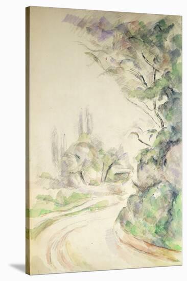 The Winding Road, c.1900-06-Paul Cézanne-Stretched Canvas