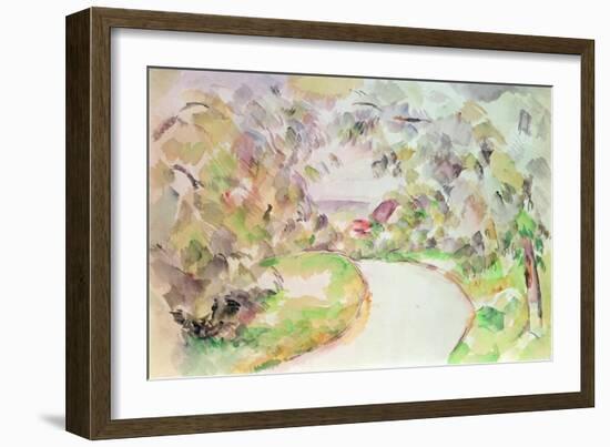 The Winding Road-Paul Cézanne-Framed Giclee Print