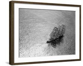 The Windjammer Olive Bank in the English Channel, 1935-null-Framed Photographic Print