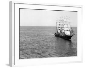 The Windjammer Olive Bank in the English Channel, 1935-null-Framed Photographic Print