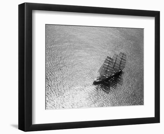 The Windjammer Olive Bank in the English Channel, 1935-null-Framed Photographic Print