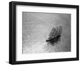 The Windjammer Olive Bank in the English Channel, 1935-null-Framed Photographic Print