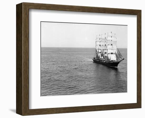 The Windjammer Olive Bank in the English Channel, 1935-null-Framed Photographic Print