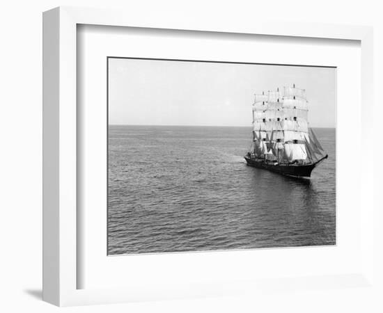 The Windjammer Olive Bank in the English Channel, 1935-null-Framed Photographic Print