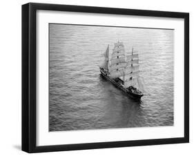 The Windjammer Penang Sailing in the English Channel, 1935-null-Framed Photographic Print