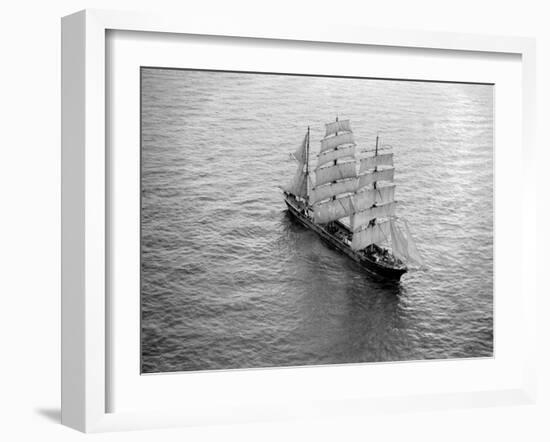 The Windjammer Penang Sailing in the English Channel, 1935-null-Framed Photographic Print