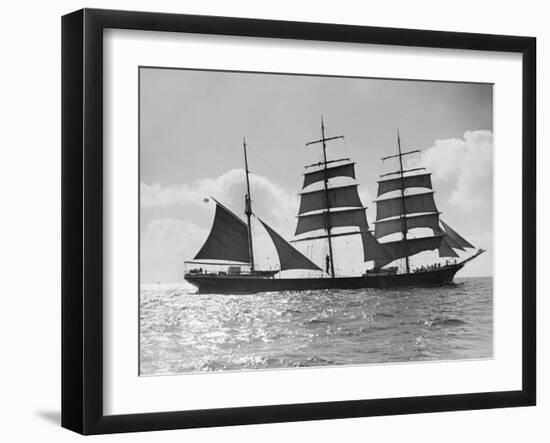 The Windjammer Penang Sailing in the English Channel, 1935-null-Framed Photographic Print