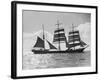 The Windjammer Penang Sailing in the English Channel, 1935-null-Framed Photographic Print