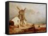 The Windmill, 19Th-William Clarkson Stanfield-Framed Stretched Canvas