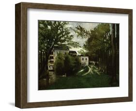 The Windmill at the La Roche Guyon. Moulin a La Roche Guyon-Eugène Boudin-Framed Giclee Print