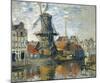 The Windmill on the Onbekende Gracht, Amsterdam, 1874-Claude Monet-Mounted Premium Giclee Print