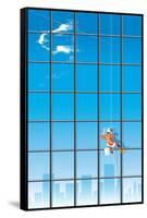The Window Cleaner-Nick Diggory-Framed Stretched Canvas