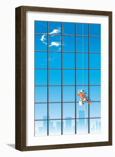 The Window Cleaner-Nick Diggory-Framed Giclee Print