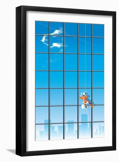 The Window Cleaner-Nick Diggory-Framed Giclee Print