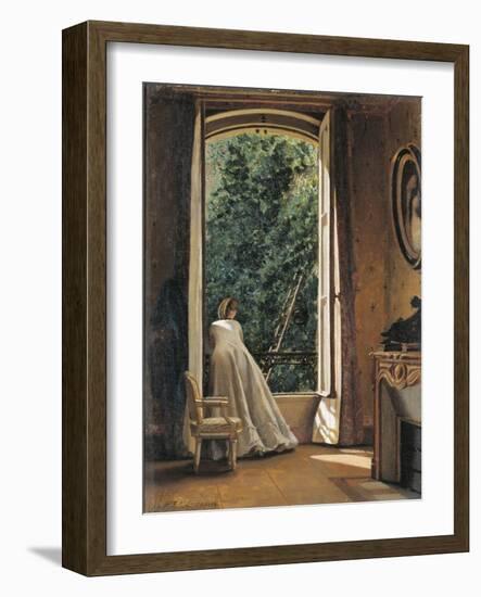 The Window Overlooking Apple Garden-Vito D'ancona-Framed Giclee Print