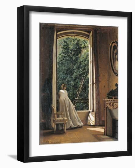 The Window Overlooking Apple Garden-Vito D'ancona-Framed Giclee Print
