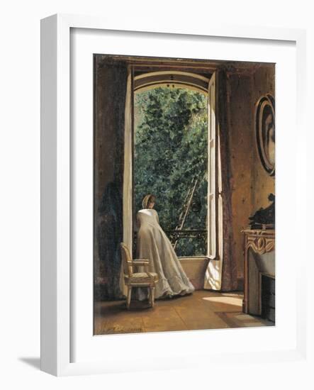 The Window Overlooking Apple Garden-Vito D'ancona-Framed Giclee Print