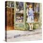 The Window-Shopping Girl-Vicenzo Irolli-Stretched Canvas