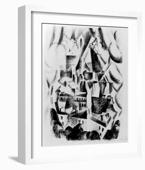 The Window to the City, 1910-Robert Delaunay-Framed Giclee Print