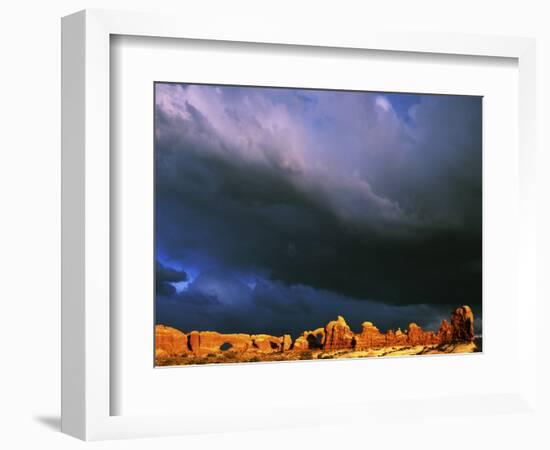 The Windows, Arches National Park, Utah, USA-Charles Gurche-Framed Photographic Print