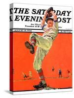 "The Windup," Saturday Evening Post Cover, August 18, 1934-Eugene Iverd-Stretched Canvas