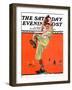 "The Windup," Saturday Evening Post Cover, August 18, 1934-Eugene Iverd-Framed Giclee Print