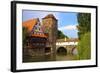 The Wine Store and Hangman's Bridge on the Pegnitz River, Nuremberg, Bavaria, Germany, Europe-Neil Farrin-Framed Photographic Print