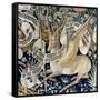 The Winged Deer (Tapestry) (Detail of 95771)-French-Framed Stretched Canvas