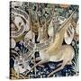 The Winged Deer (Tapestry) (Detail of 95771)-French-Stretched Canvas