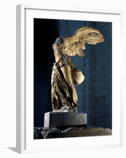 The Winged Victory or Nike of Samothrace, Marble, c. 190 BC-null-Framed Photographic Print