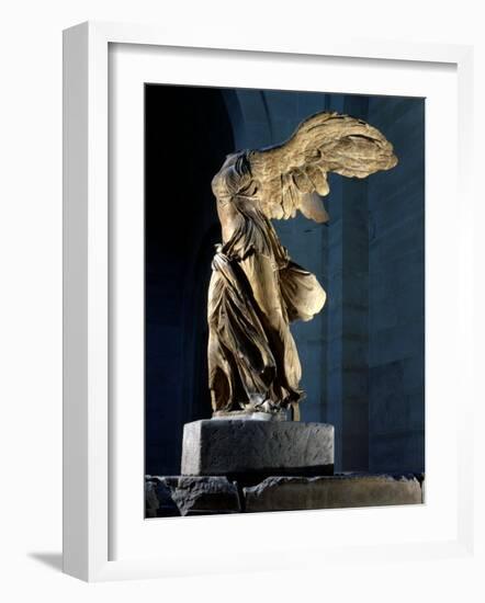 The Winged Victory or Nike of Samothrace, Marble, c. 190 BC-null-Framed Photographic Print