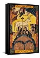 The Winning Lamb, Miniature from Review of the Apocalypse of Saint Beatus of Liebana-null-Framed Stretched Canvas