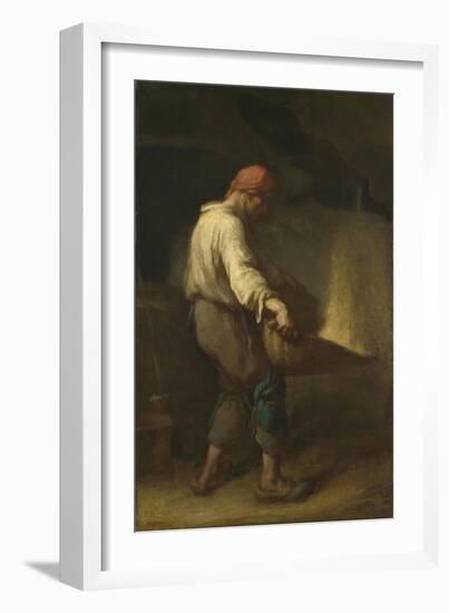 The Winnower, C. 1847-Jean-François Millet-Framed Giclee Print