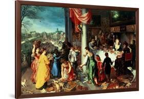 The Winter Feast, Gathering at the Bavarian State Palace-Hendrik van Balen the Elder-Framed Giclee Print