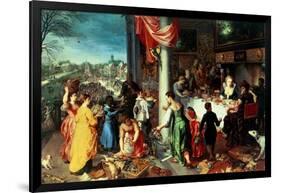 The Winter Feast, Gathering at the Bavarian State Palace-Hendrik van Balen the Elder-Framed Giclee Print