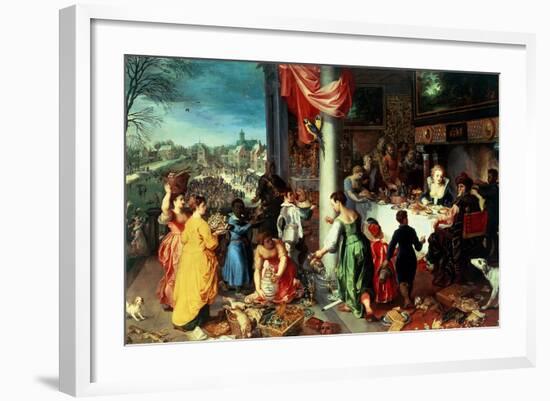 The Winter Feast, Gathering at the Bavarian State Palace-Hendrik van Balen the Elder-Framed Giclee Print