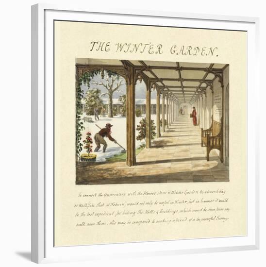 The Winter Garden, 1813-Humphry Repton-Framed Art Print