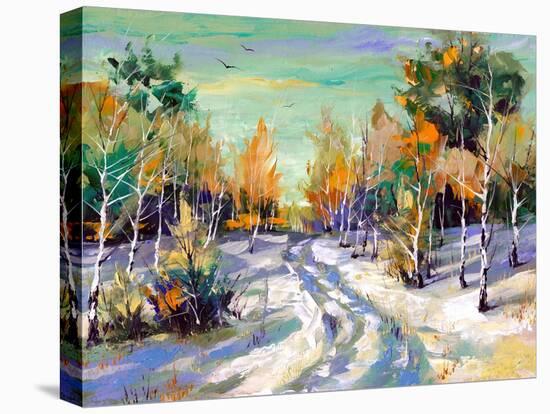 The Winter Landscape Executed By Oil On A Canvas-balaikin2009-Stretched Canvas
