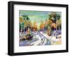 The Winter Landscape Executed By Oil On A Canvas-balaikin2009-Framed Art Print